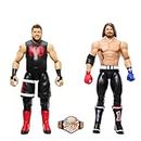 Mattel WWE Championship Showdown Pack 2 luchadores AJ Styles y Kevin Owens Figuras de acción con accesorios, juguete +6 años (HTW04)
