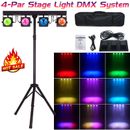 Stage Par Light LED DJ Lights w/Stand Package Stage Light System DMX& Controller