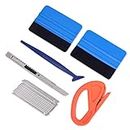 Gomake Vehicle Vinyl Wrap Window Tint Film Tool Kit Include 4 Inch Felt Squeegee, Retractable 9mm Utility Knife and Blades, Zippy Cutter and Mini Go Corner Squeegee for Car Wrapping (Mix Color)