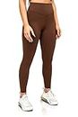 Kamo Fitness High Waisted Yoga Pants 25" Inseam Ellyn Leggings Butt Lifting Tie Dye Soft Workout Tights, Downtown Brown, Medium