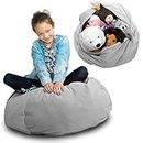 Stuffed Animal Storage Bean Bag Chair Cover â€œSOFT â€™n SNUGGLYâ€ Corduroy Kids & Toddlers Prefer Over Canvas - Replace Plush Toy Hammock or Net - Store Blankets & Pillows Too - Large, 4 Colors