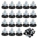 30 Pack Adjustable Furniture Levelers, Thread Outer Diameter Furniture Leveling Feet, Leveling Feet Screw in Chair Feet with T-Nuts Table Chair Leveler Furniture Glide Leveling Feet, M6 Black