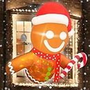 5Ft Christmas Inflatables Outdoor Decoration Gingerbread Broke Out from Window with Built-in LED Rotating Colorful Lights Blow up Christmas Decor Outside Indoor Yard Garden Home Xmas Decor