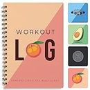 Workout Planner for Daily Fitness Tracking & Goals Setting (A5 Size, 6” x 8”, Peachy Pink), Men & Women Home & Gym Training Diary by Workout Log Gym
