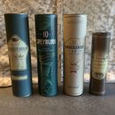  4 Different Single Malt Scotch Whisky Round BOXES Scotland Collector Items