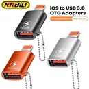 NNBILI OTG Adapter USB 3.0 Female To Lightning Male Adapter For iPhone 14 13 12 Pro Macbook USB to