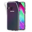 NEW'C Hülle für Samsung Galaxy A40, [Ultra transparent Silikon Gel TPU Soft] Cover Case Schutzhülle Kratzfeste mit Schock Absorption und Anti Scratch kompatibel Samsung Galaxy A40