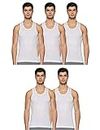 Rupa Jon Men's Solid Regular Fit Vest (RJNJNVSNRN5P02080_White 80 CM)