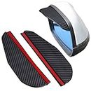 1 Pair Car Side Wing Mirror Rain Protector Cover Cap Smoke Guard Universal Carbon Fiber Rear View Side Eyebrow for SUV Truck Accessories