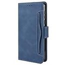 HualuBro Vivo Y30 Case, Magnetic Full Body Protection Shockproof Flip Leather Wallet Case Cover with Card Slot Holder for Vivo Y30 Phone Case (Blue)