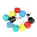 EG STARTS 12x 24mm OEM Arcade Buttons Switch Replace para Sanwa OBSF-24 Push Button DIY Fighting Stick PC Joystick Juegos Parts (Each Color of 2 Pieces)