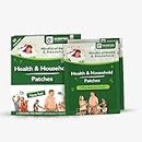 Health and Household Natural Patches (50 Pack) - with Refreshing Peppermint Essential Oils and Green Tea Extract, Waterproof Patches