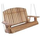 All Things Cedar PS50 Adirondack Outdoor Swing | 4-ft Cedar Porch Swing | Unmatched Craftsmanship, Durable Garden Swing | Spacious Seat, Compatible with A-Frame and Pergola Arbor | 52x24x35