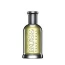HUGO BOSS Bottled Eau de Toilette for Men - Fresh, woody, fruity masculine fragrance with apple, cinnamon, sensual woods notes