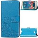 Asdsinfor Galaxy J7 Prime Case Stylish Advanced Wallet Case Credit Cards Slot with Stand for PU Leather Shockproof Flip Magnetic Case for Samsung Galaxy J7 Prime / ON7 2016 / G610 Clover Blue SD