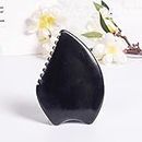 Natural Stone Face Care Gua Sha Massager Beauty Skin Scraping Board Black Bian Shi Crystal Massage Tool Health Neck Therapy,1 Pz