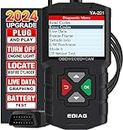 EDIAG YA-201 Obd2 Scanner, Full OBD2 Modes Check Engine Code Reader After 1996 All OBDII/EOBD/KOBD/CAN Cars, O2 Sensor EVAP Systems, Battery Test,Live Data Stream,Plug & Play