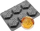 Glamifirsto-Honeybee Soap Molds, Bee Honeycomb Silicone Molds for Homemade Soaps, Beeswax, Resin, Bath Bomb, Jello, Chocolate and Dessert
