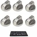 6 PCS Cooker Knobs Gas Hob Knobs Gas Stove Knob Cooker Knobs Replacement Universal Cooker Knobs Stove Cooker Control Switch Knob Oven Knobs for Kitchen Cooktop Gas Stove