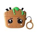 LATALI New Cute 3D Cartoon Design Cases Compatible with Apple Airpods Pro Case Cover, 360° Full-Body Protective Case Shockproof Skin Cover (Groot)