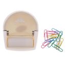 2xPaper Clip Dispenser with Magnet Wheel And 12 Clips Office Desk Top Supplies