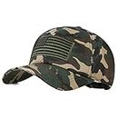 IIN American Flag Baseball Cap for Men Women Low Profile USA Army Tactical Operator Military Plain Dad Hat