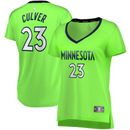 Women's Fanatics Branded Jarrett Culver Green Minnesota Timberwolves Fast Break Replica Jersey - Statement Edition