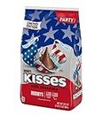 Hershey's Kisses Milk Chocolate Candy Patriotic Foils Bulk Bag, 34 oz.