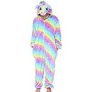A2Z 4 Kids Unicornio Arcoíris Onesie para Niños Súper Blando Pijama 922 Galaxy Print Rainbow_ 11-12
