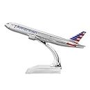 Sage Square Highly Detailed Souvenir Model Collection 1:300 American Airlines Boeing 777-223 (Er) Scale Metal Model Aircraft,White