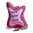 Hiler Punk Bolsa de música en forma de guitarra eléctrica Oxford tela hombro bolso bolso cruzado bolso para mujeres niñas, Electric Guitar Shape Rosa, Punk