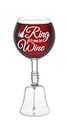BigMouth Inc Ring for More Wine Wine Glass, Novelty Bell Glass, 10 inches Tall Funny Wine Gift