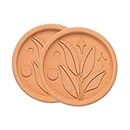 Goodful Brown Sugar Saver and Softener Disc with Elegant Leaf Design, Multiple Uses for Food Storage Containers, Reusable and Food Safe, Terracotta, 2 Pack