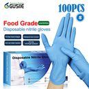 100Pcs Blue Disposable Nitrile Gloves for Automotive Repair Mechanical Chemical