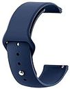 Gladiadora® 22mm Watch Strap Compatible with Samsung Galaxy Watch, S Pro,Realme S, Pro 4 Max, Ultra, Ultra 2, One Plus 22mm Smart Watch Strap Soft Silicone (Pack of-1) (Navy Blue)