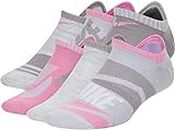 Nike Big Girls Everyday Lightweight No Show Socks 6 Pack, P(sx7308-957)/V, Medium