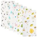 WinReal Lot de 6 paquets de muslin Baby Burp Cloths Premium Cotton Burping Rags for Newborn 50 x 25 cm Ultra Soft and Absorbent unisexe Spit Up Rags for Boys and Girls