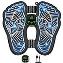 EMS Fussmassagegerät, Intelligente Massagematte mit 8 Modi 19 Einstellbare Frequenzen für die Durchblutung Muskelschmerzen, EMS Fußmassagegerät, USB Tragbare Foot Massager