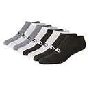 Champion Men's Double Dry Moisture Wicking No Show Socks 6, 8 Packs Availabe, White/Grey/Black-8 Pack, 6-12