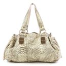 ITALY $2900 ❤️ MICHEL KORS COLLECTION GOLD SNAKESKIN LEATHER WOMEN HAND BAG