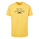 T-Shirt MERCHCODE "Merchcode Herren Fathers Day - Best dad in the world 2 T-Shirt" Gr. 5XL, gelb (ta x iyellow) Herren Shirts T-Shirts