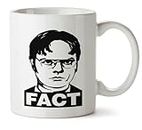 Dwight Fact TV Office White Mug Novelty Mug 325ml Coffee Tea Funny For Women Men Ceramic White Great Gift Idea Cup
