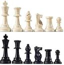 Staunton Tournament Chess Pieces Triple Weighted with 3.75 King and 2 extra Queens