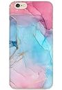 COBERTA Printed Back Cover for Apple iPhone 6s Back Cover Case - Pink Blue Colorful Marble Design
