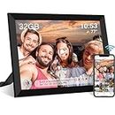 32GB WiFi Digital Photo Frame,10.1 Inch Digital Picture Frame,HD IPS LCD Touchscreen,Motion Sensor,Auto-Rotate,Quick and Easy Share Photos or Videos via The Frameo App,The Best Choice for Gifting