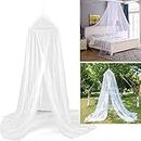 Canopy de Mosquitera Universal, Mosquito Net Blanca de Color Blanco con Diseño de Cúpula, Fácil Cama Colgante Canopy Netting, Protección de Red de Insectos para Camas Individuales y Dobles