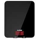ACCUWEIGHT 201 Digital Kitchen Scales with Tempered Glass Platform Electronic Weighing Food Scale with Backlit LCD Display Multifunctional, for Office School Home Baking Cooking, 5kg/11lb