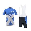 HERSIL Mens Cycling Jerseys Shorts Men Bike Suits 3D Gel Padded Bib Short Cycling Jerseys Breathable Short Sleeve Bike Top Shirt Running Biking Outdoor Sports for Men (Navy Blue,M)