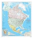 North America Wall Map - Atlas of Canada - 34" x 39" Laminated