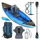 Bluefin Scout Inflatable Kayak, Inflatable 1 Person Kayak, Inflatable Canoe Alternative